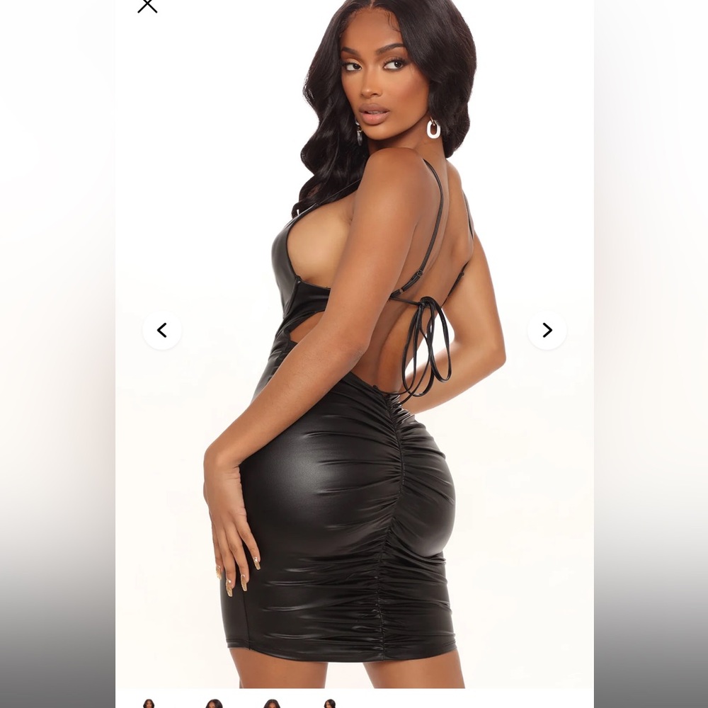 Brand NEW with tags Sleek Black Satin Dress